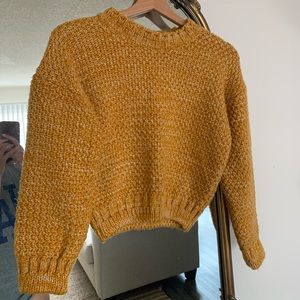 Thick Cropped Knit Sweater